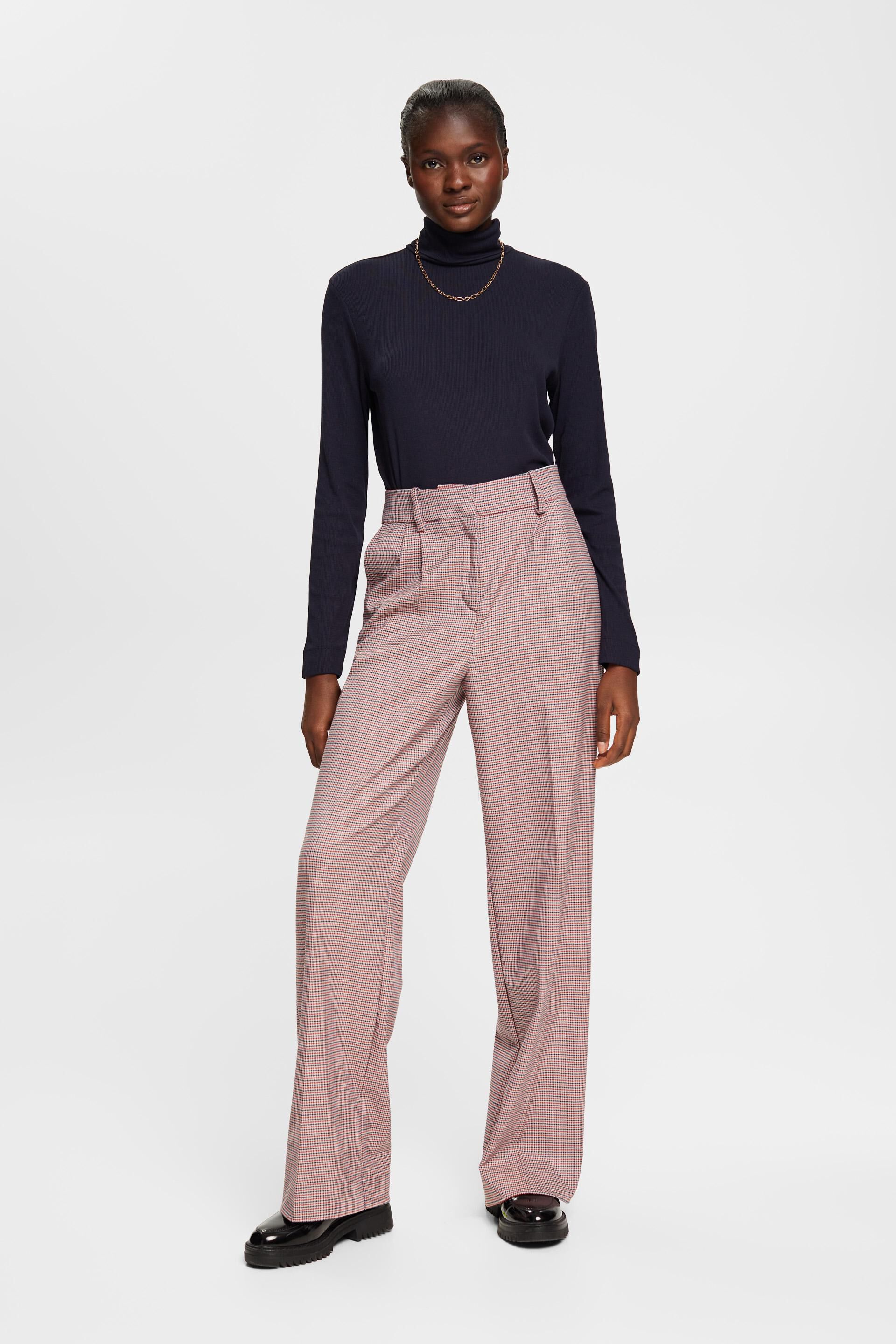Mode Broeken Stoffen broeken Zara Stoffen broek geruite print zakelijke stijl 