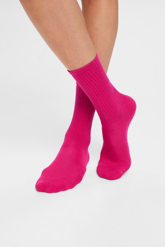 2 paar geribde sokken, ROSE / PINK, detail image number 1
