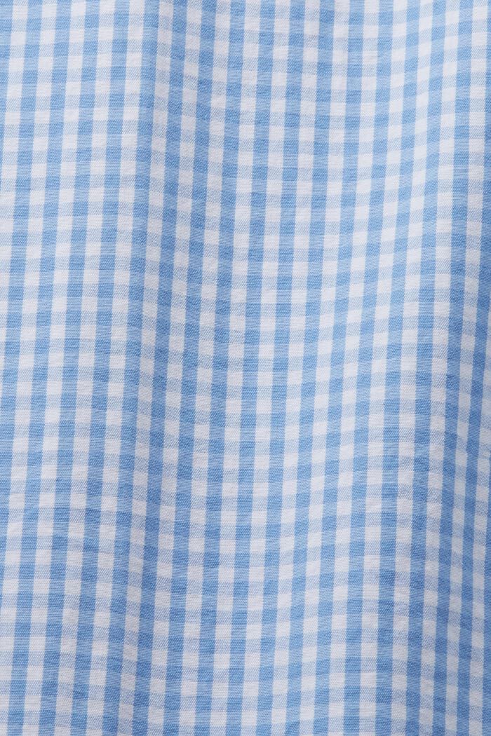 Vichy-buttondownshirt, 100% katoen, BRIGHT BLUE, detail image number 4