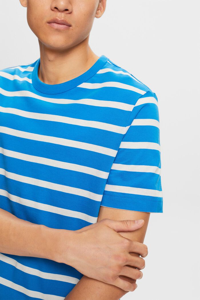 Gestreept T-shirt van katoen-jersey, BLUE, detail image number 2