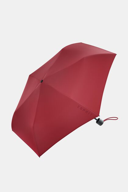 Opvouwbare, rode paraplu met logoprint