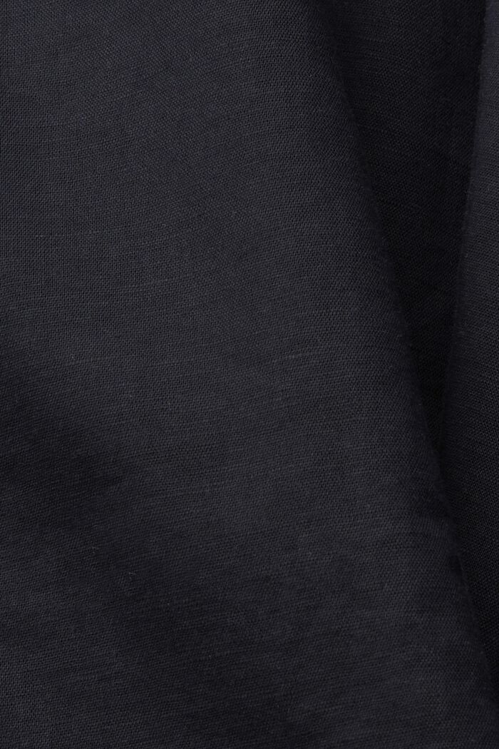 Midirok van een linnenmix, BLACK, detail image number 4