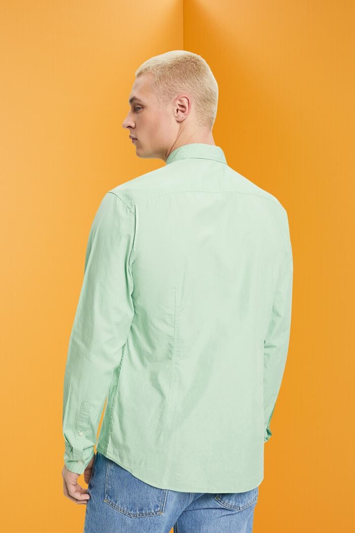 Slim fit, duurzaam katoenen overhemd, PASTEL GREEN, detail image number 3