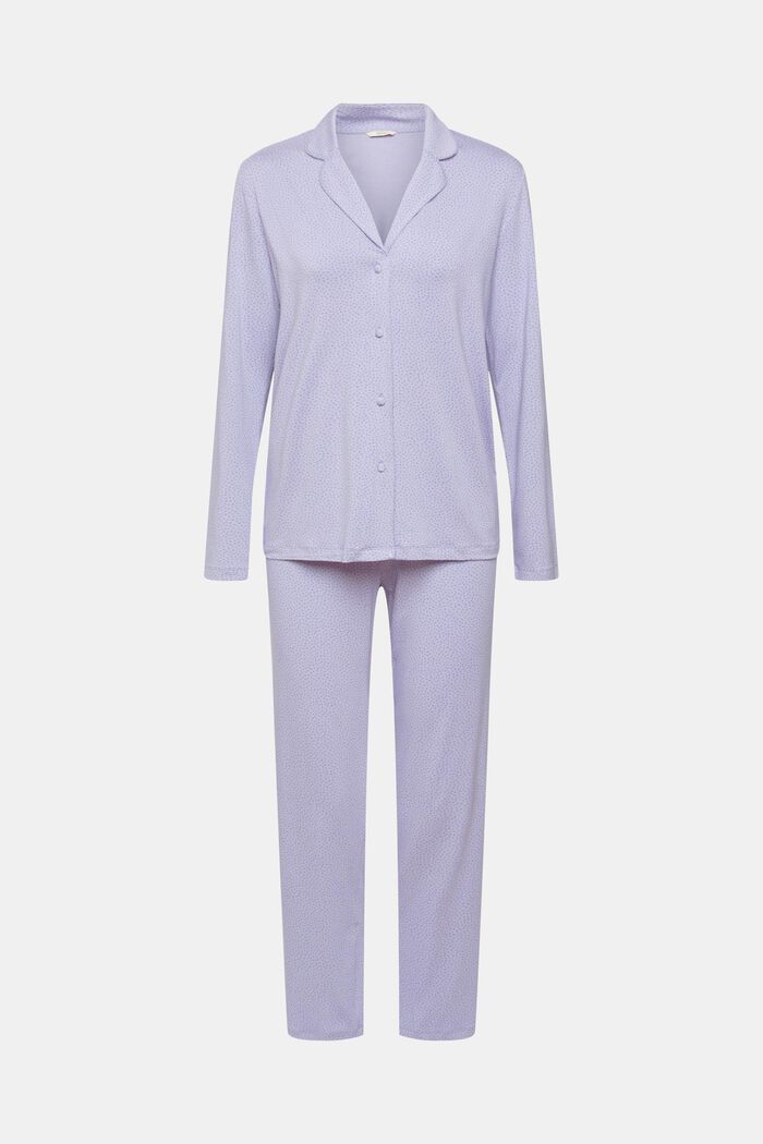 Pyjama-set met stippenprint, LENZING™ ECOVERO™, LAVENDER, detail image number 4