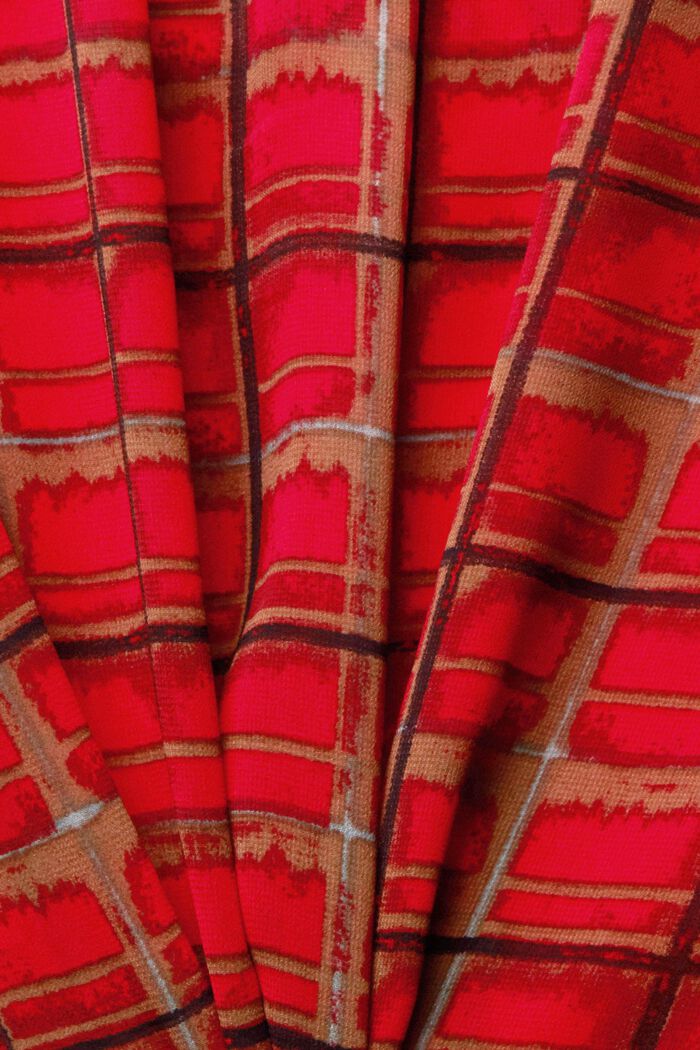 Chiffon blouse met motief, RED, detail image number 6