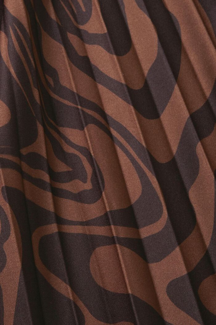 Geplooide rok met geïntegreerde riem, BLACK, detail image number 5