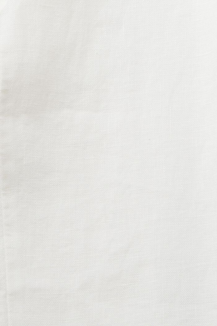 Linnen broek met wijde pijpen, OFF WHITE, detail image number 6