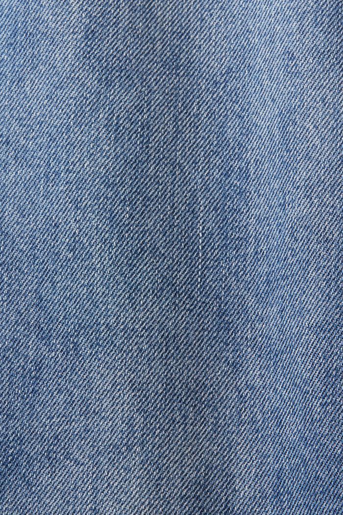High-rise jeans met wijde pijpen, BLUE DARK WASHED, detail image number 6
