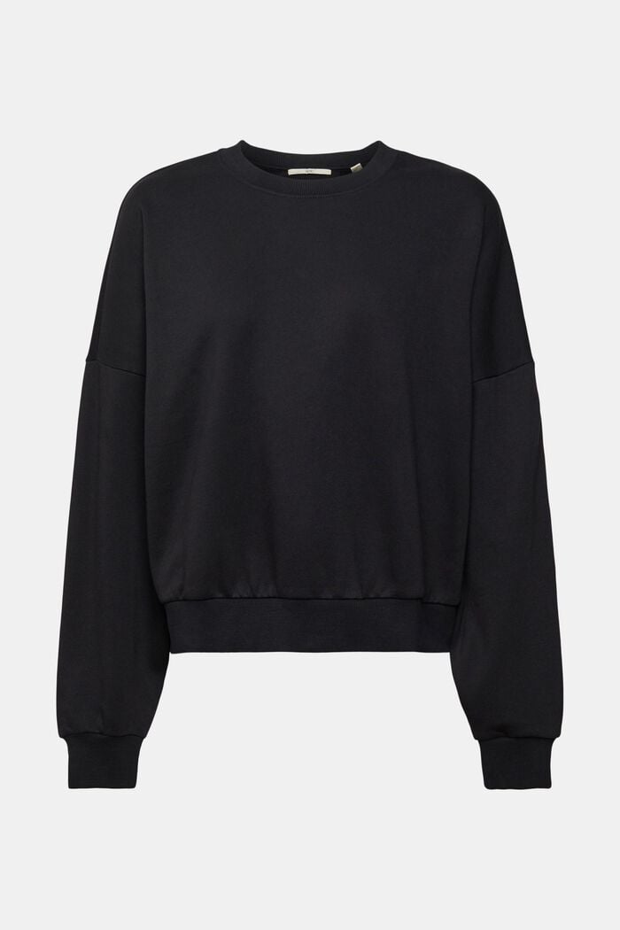 Sweatshirt met knoopsluiting aan de achterkant, BLACK, detail image number 7