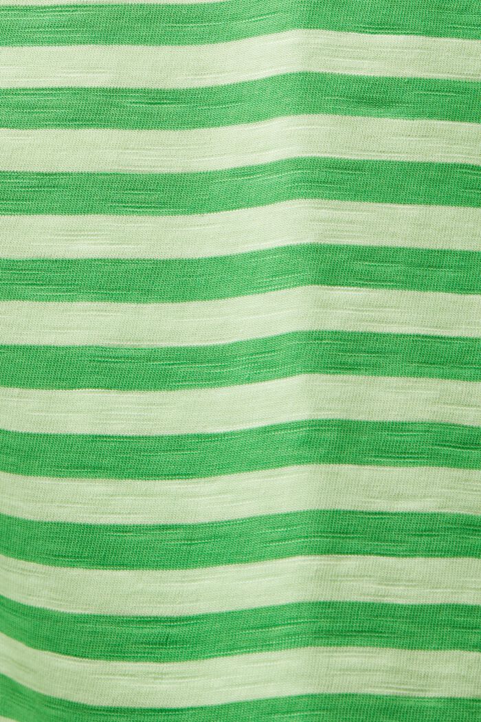 Gestreept T-shirt met rolrandje, GREEN, detail image number 5