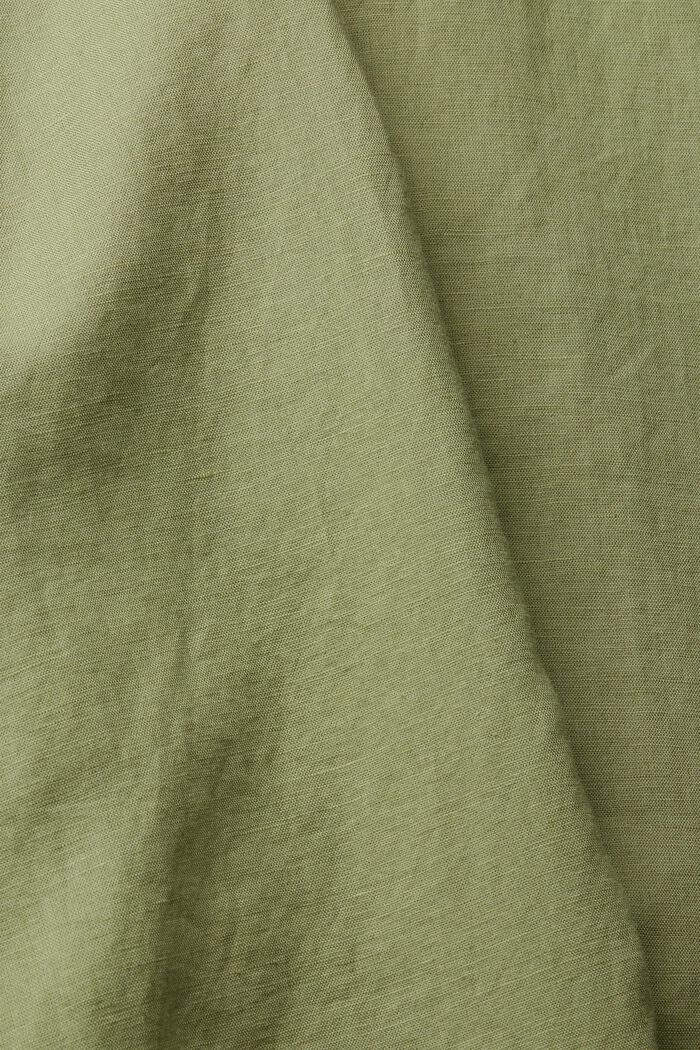 Midirok van een linnenmix, LIGHT KHAKI, detail image number 4