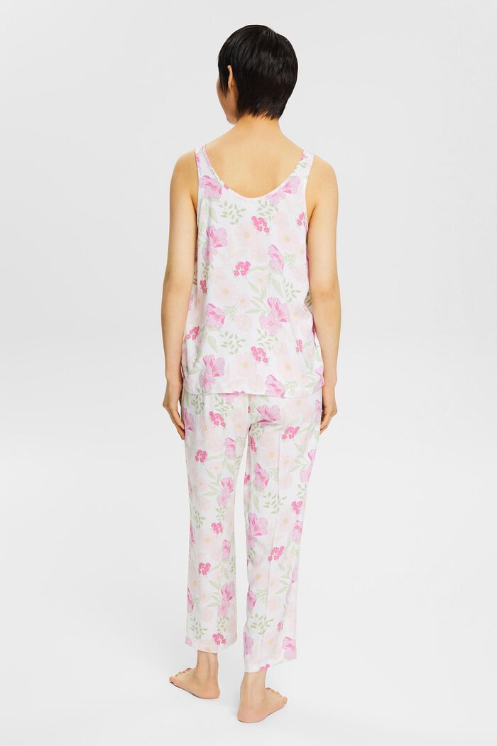 Pyjama met bloemenmotief, LENZING™ ECOVERO™, WHITE, detail image number 2