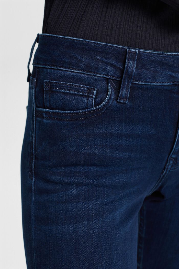 Skinny jeans met middelhoge taille, BLUE DARK WASHED, detail image number 2