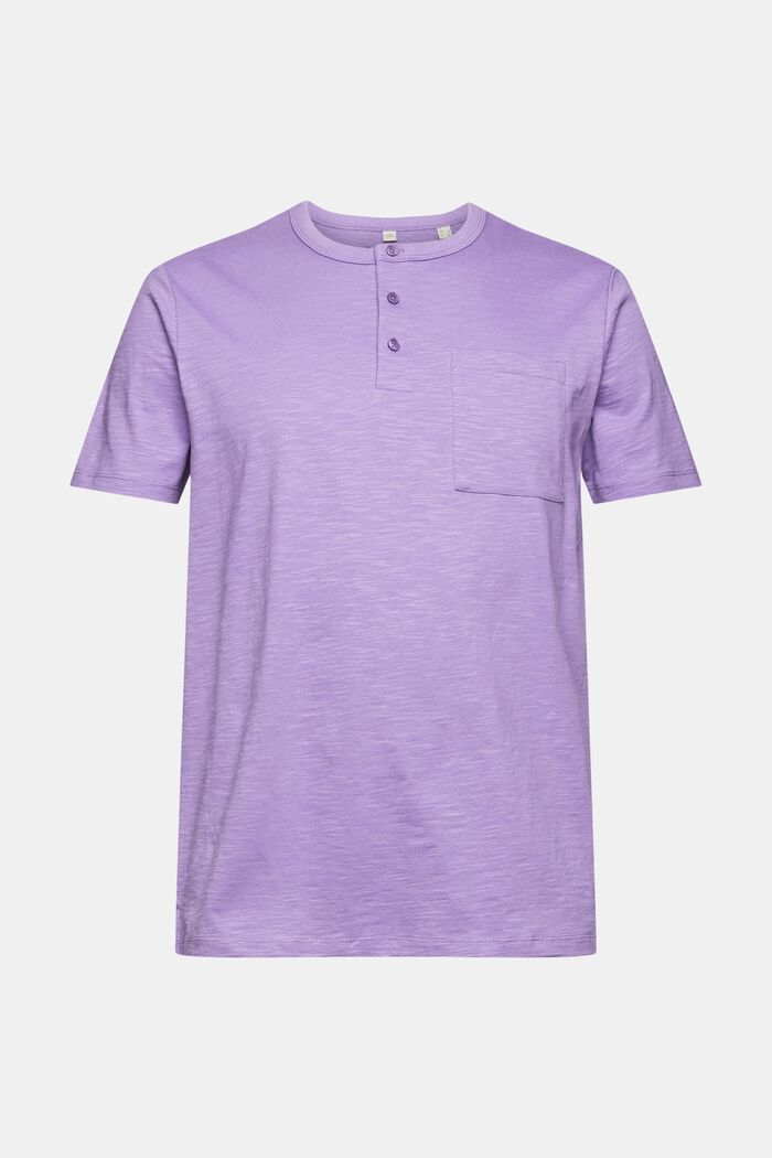 Jersey T-shirt met knopen, LILAC, overview