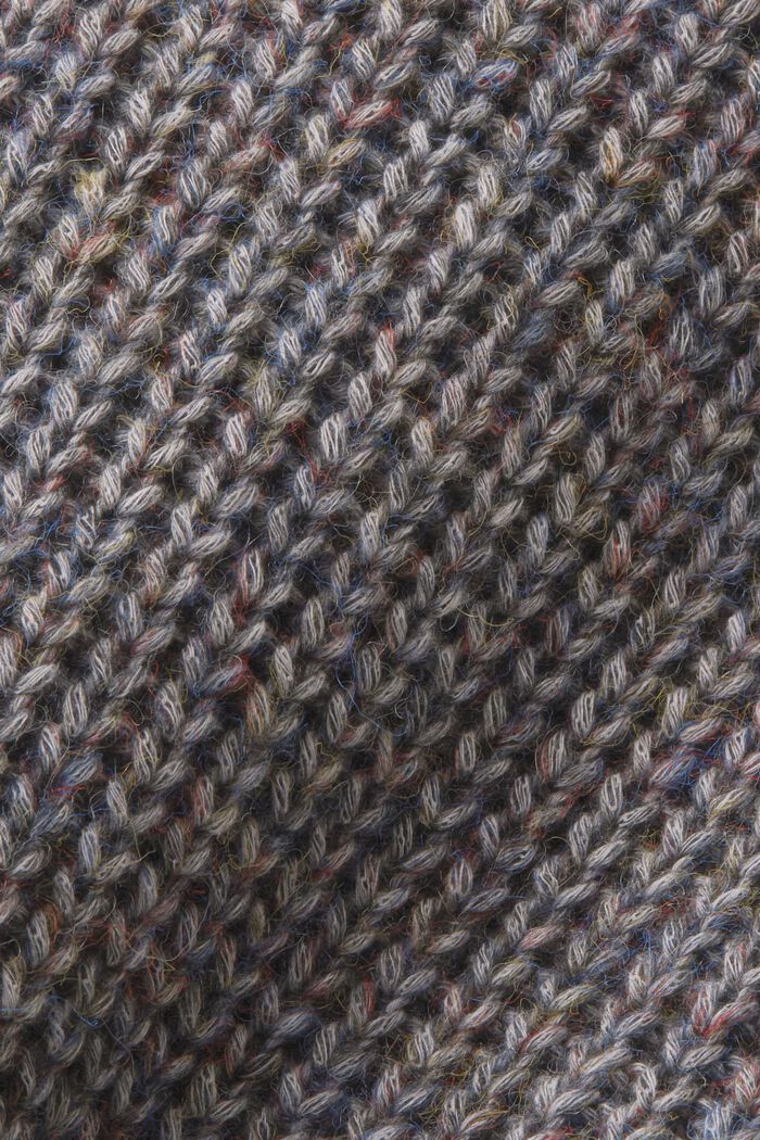 Mouwloze trui van ribbreisel, DARK GREY, detail image number 5