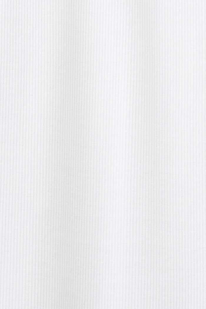 Geribde jersey midi-jurk van stretchkatoen, WHITE, detail image number 5