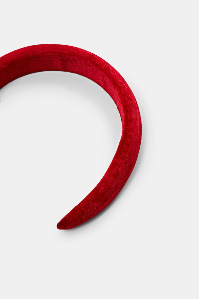 Fluwelen hoofdband, DARK RED, detail image number 1