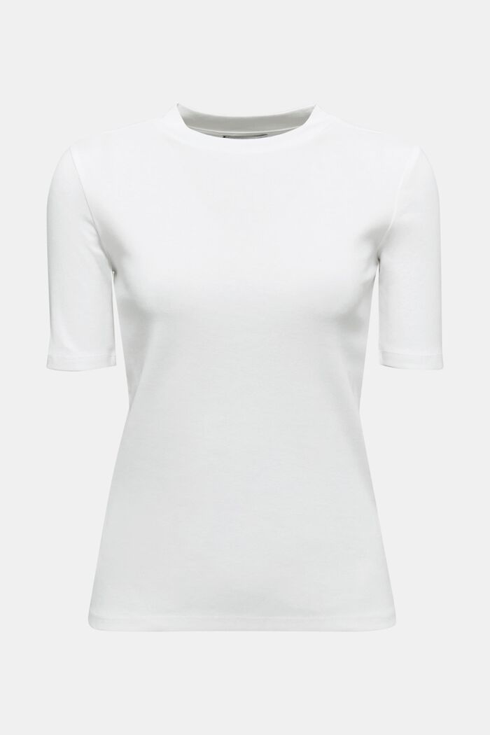 Basic T-shirt van katoen-jersey, WHITE, detail image number 0