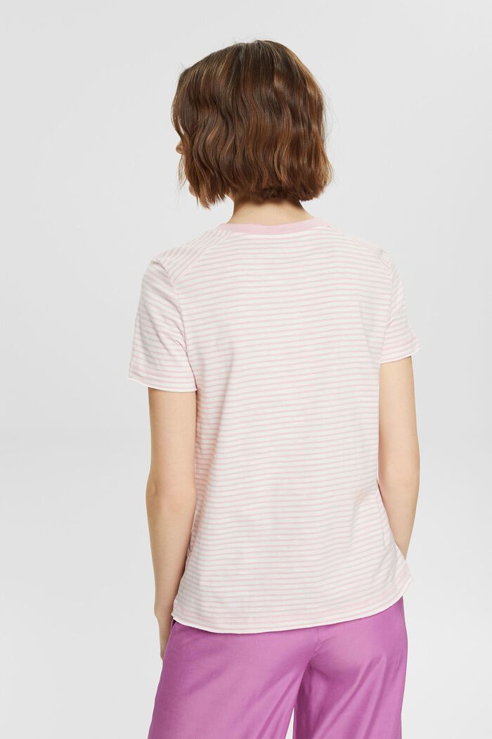Gestreept, katoenen T-shirt, LIGHT PINK, detail image number 3