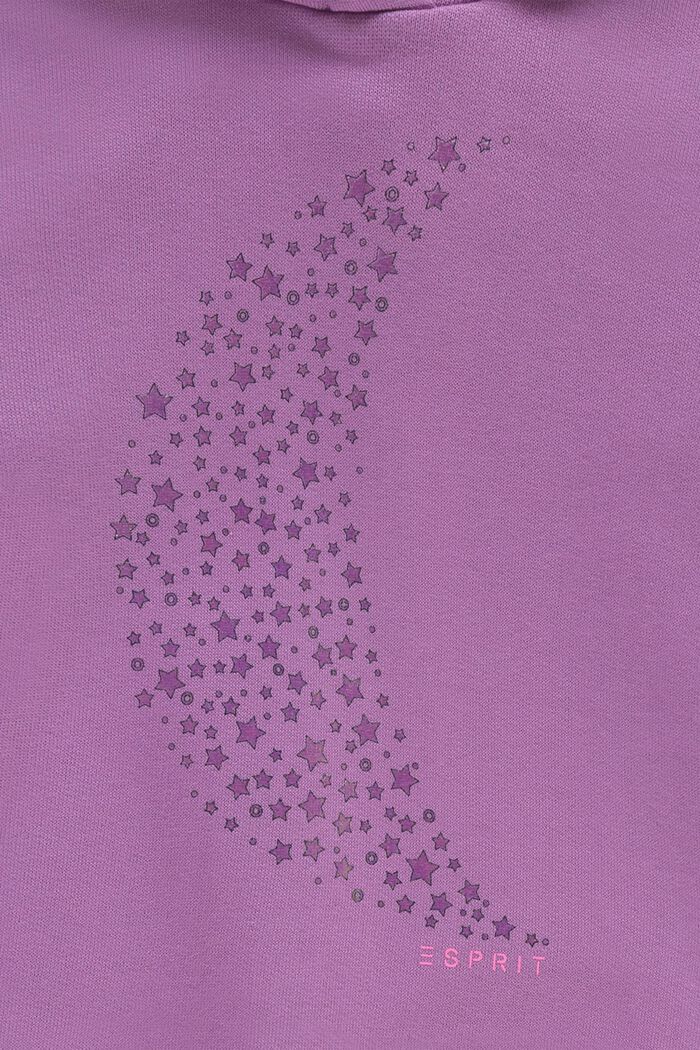 Hoodie met holografische sterrenprint, PURPLE, detail image number 2
