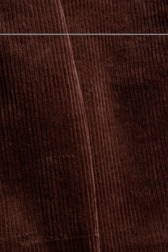 Corduroy broek met knoopgulp van 100% katoen, RUST BROWN, detail image number 4