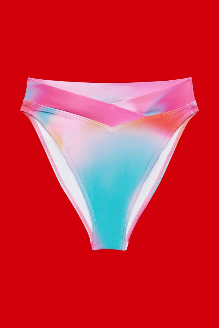 Bikinibroekje met middelhoge taille en tie-dye, PINK, detail image number 4