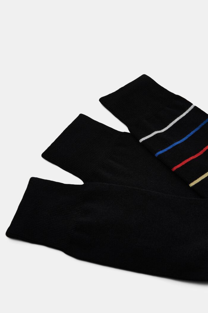 Set van 3 paar sokken, organic cotton, BLACK, detail image number 1