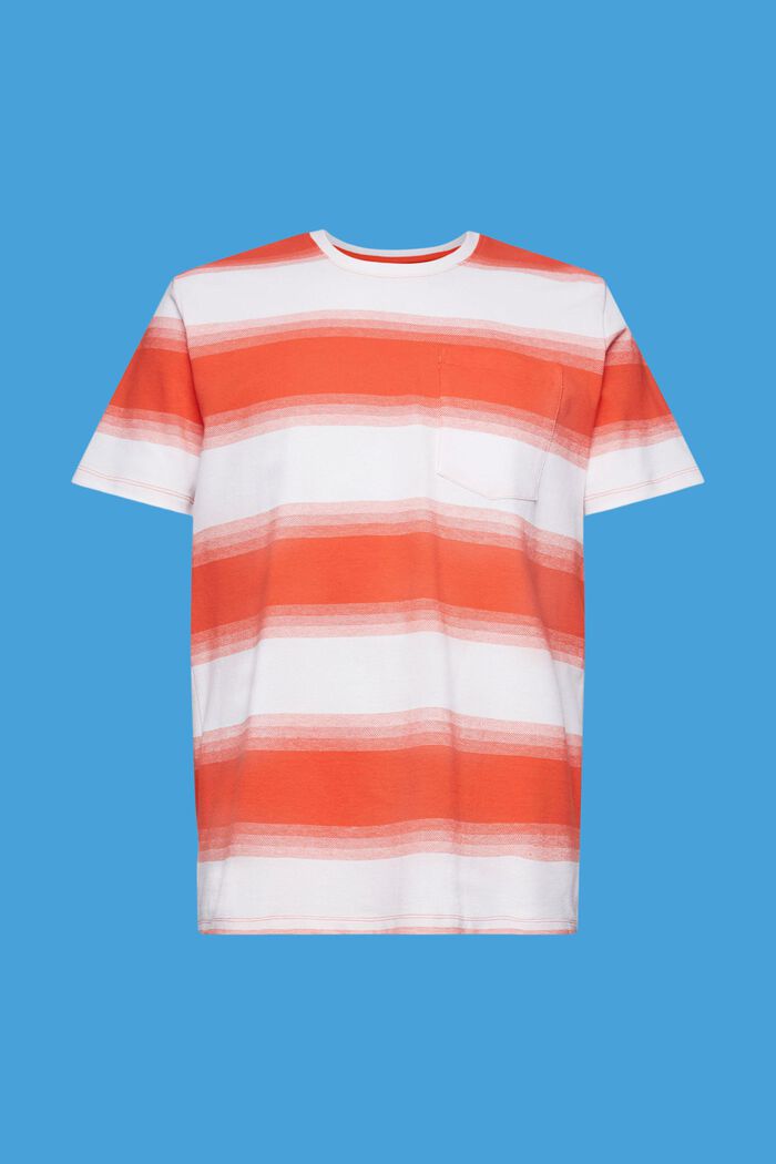 Gestreept T-shirt van katoen-piqué, ORANGE RED, detail image number 6