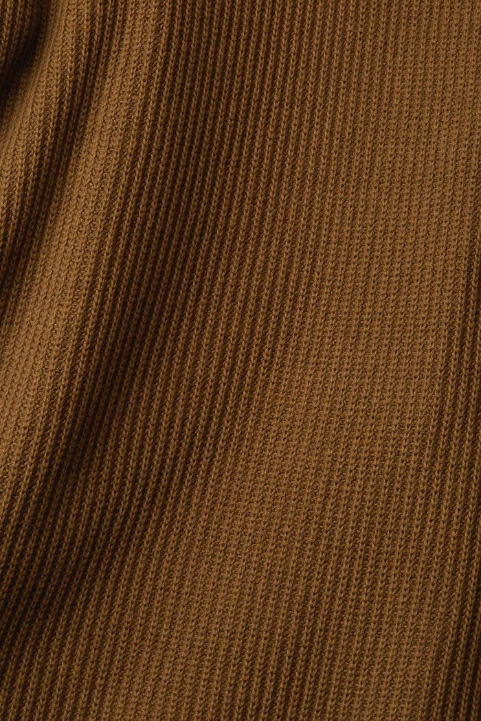 Ribgebreid vest van 100% katoen, KHAKI GREEN, detail image number 5