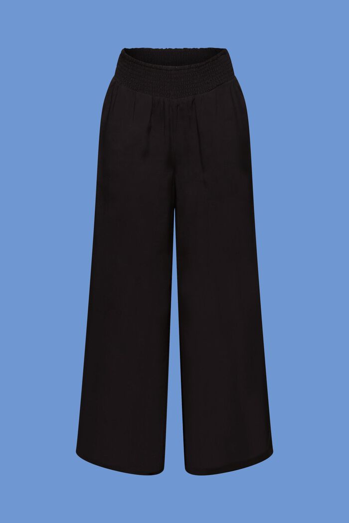 Pull-on broek met wijde pijpen, BLACK, detail image number 7