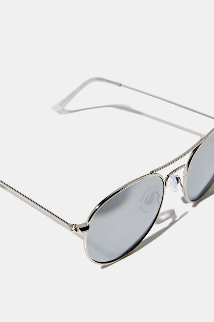 Ronde zonnebril met metalen montuur, SILVER, detail image number 1
