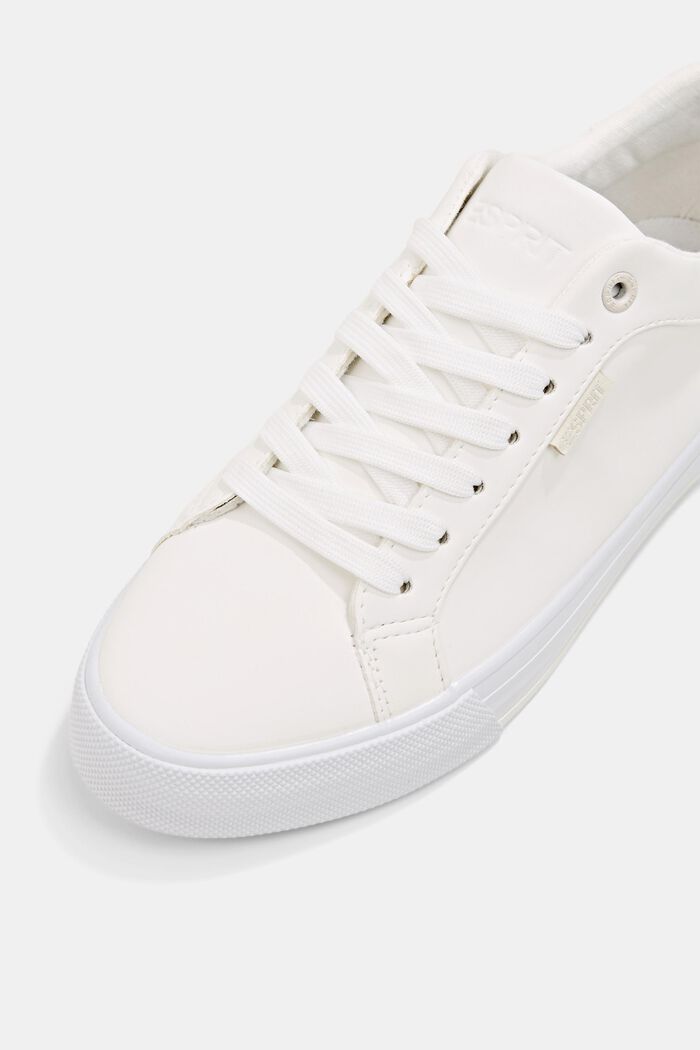 Sneakers van imitatieleer, OFF WHITE, detail image number 4