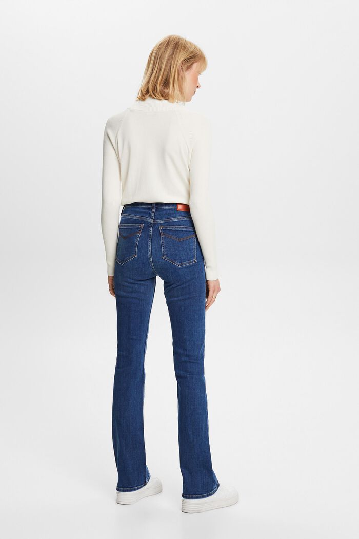 Hoogwaardige bootcut jeans met hoge taille, BLUE MEDIUM WASHED, detail image number 3