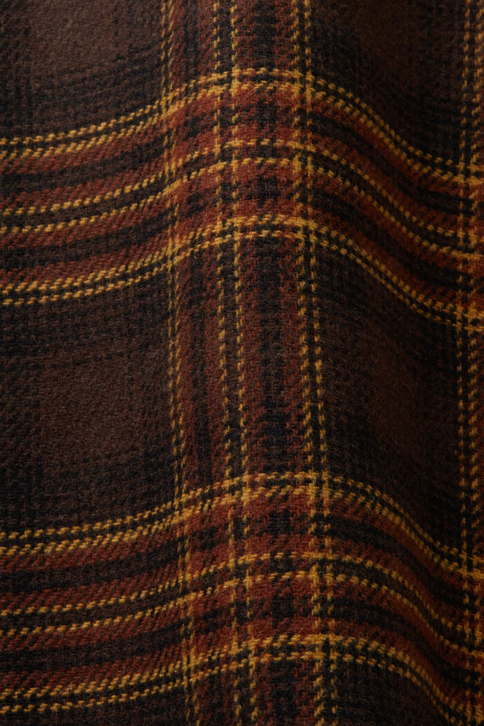 Geruit vest van een wolmix, DARK BROWN, detail image number 5