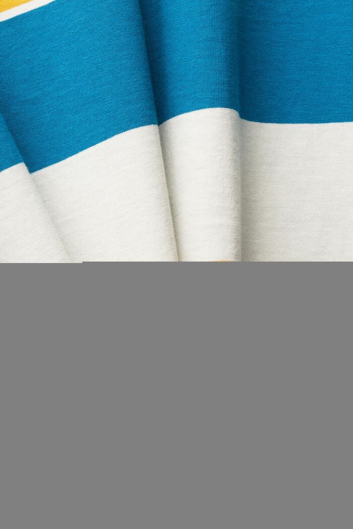 Jersey T-shirt met streepmotief, TEAL BLUE, detail image number 5