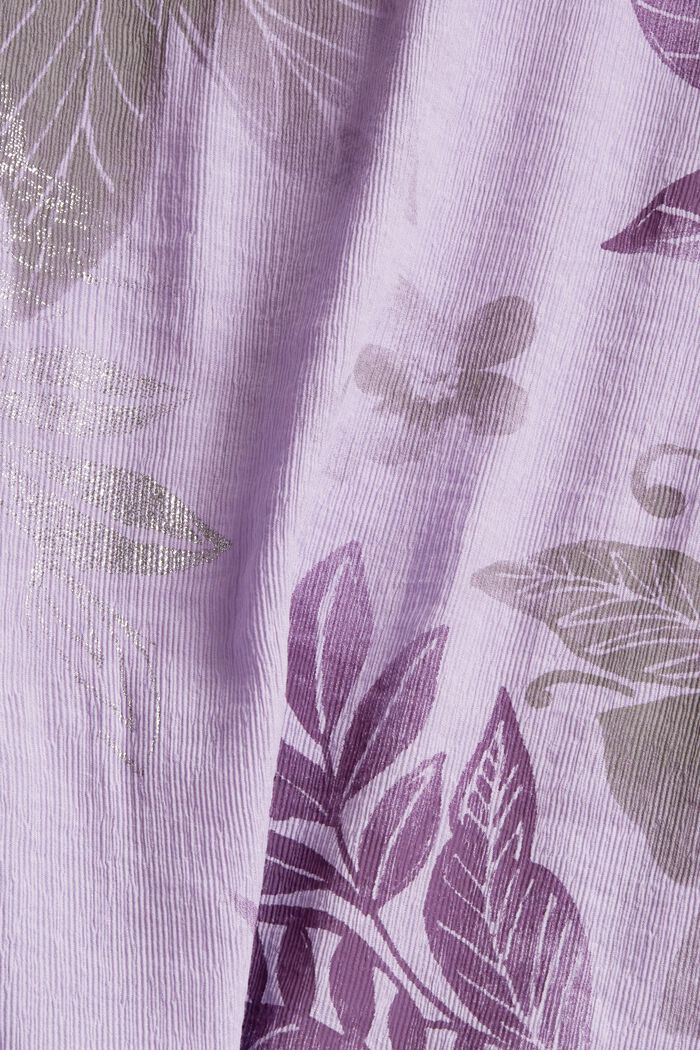 Met linnen: shirt van een materiaalmix met print, LAVENDER, detail image number 4