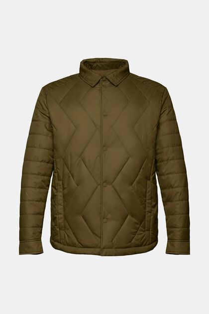 Gerecycled: gewatteerde lichte jas