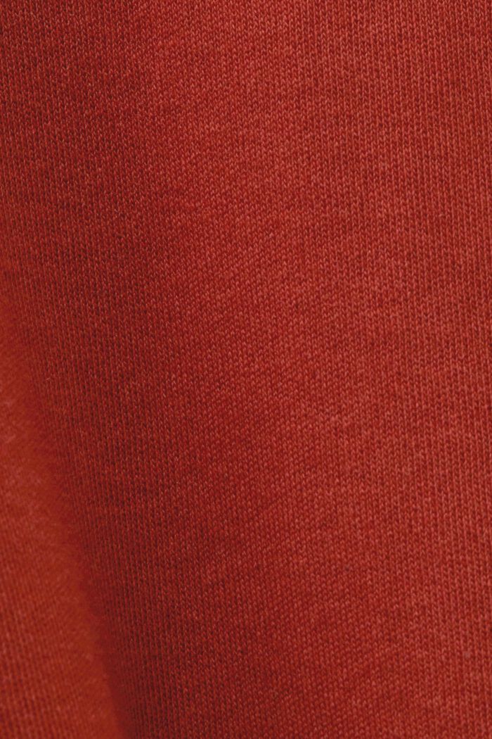 Jersey midi-jurk met strikceintuur, TERRACOTTA, detail image number 6