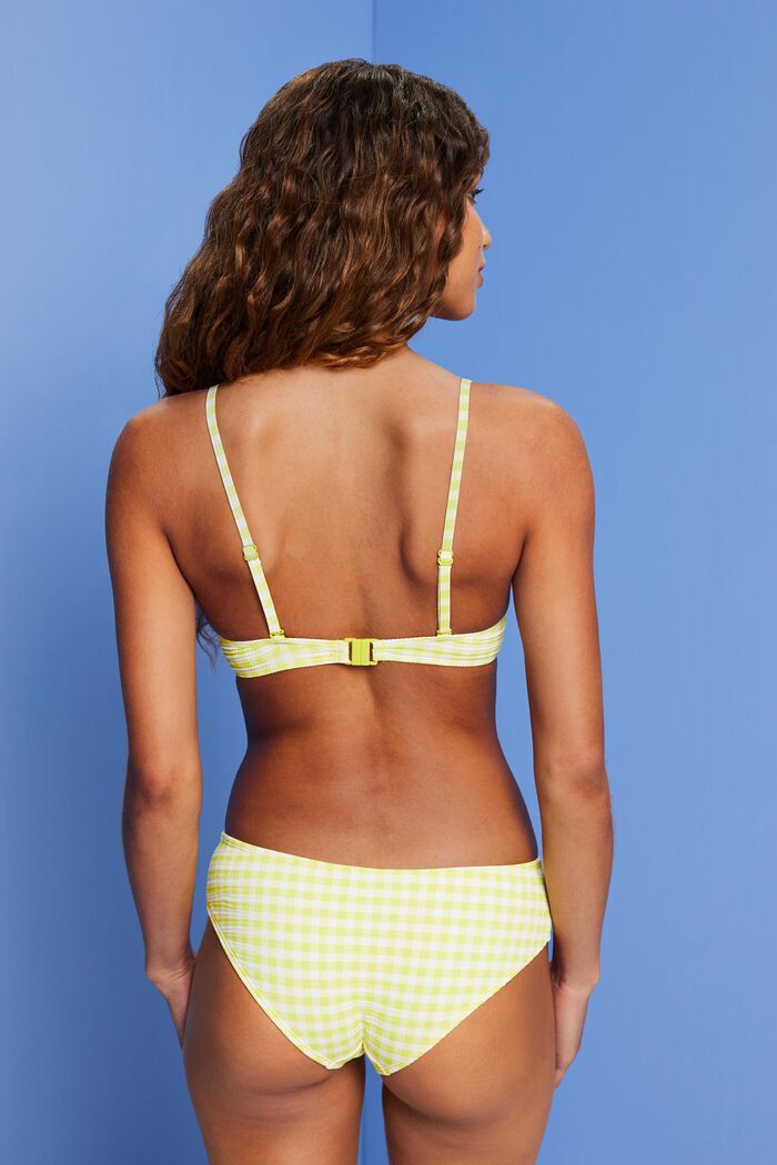 Gerecycled: gestructureerde bandeau-bikinitop, LIME YELLOW, detail image number 2