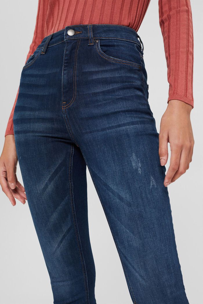 Jeans met superstretch, organic cotton, BLUE DARK WASHED, detail image number 2