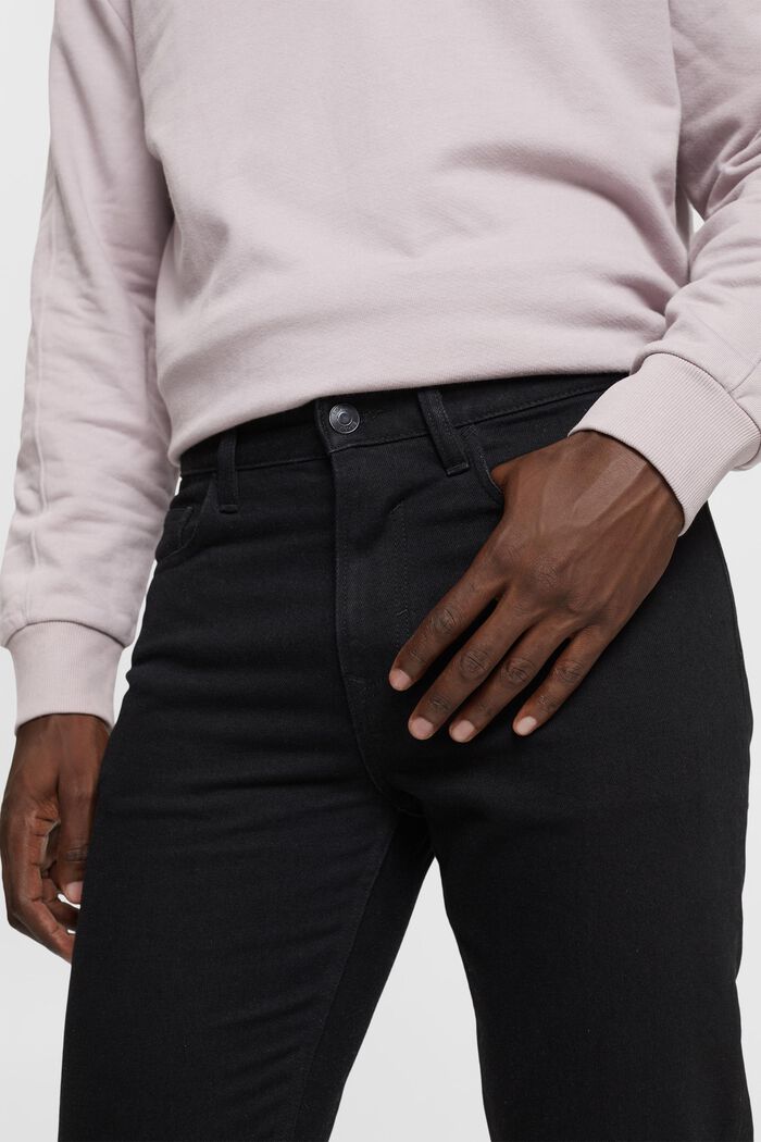 Jeans met rechte pijpen van duurzaam katoen, BLACK DARK WASHED, detail image number 0