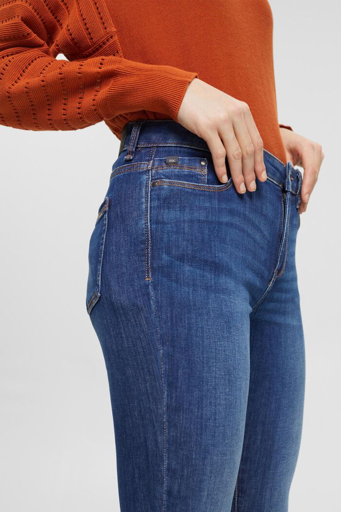 Jeans van katoen met stretch, BLUE DARK WASHED, detail image number 0