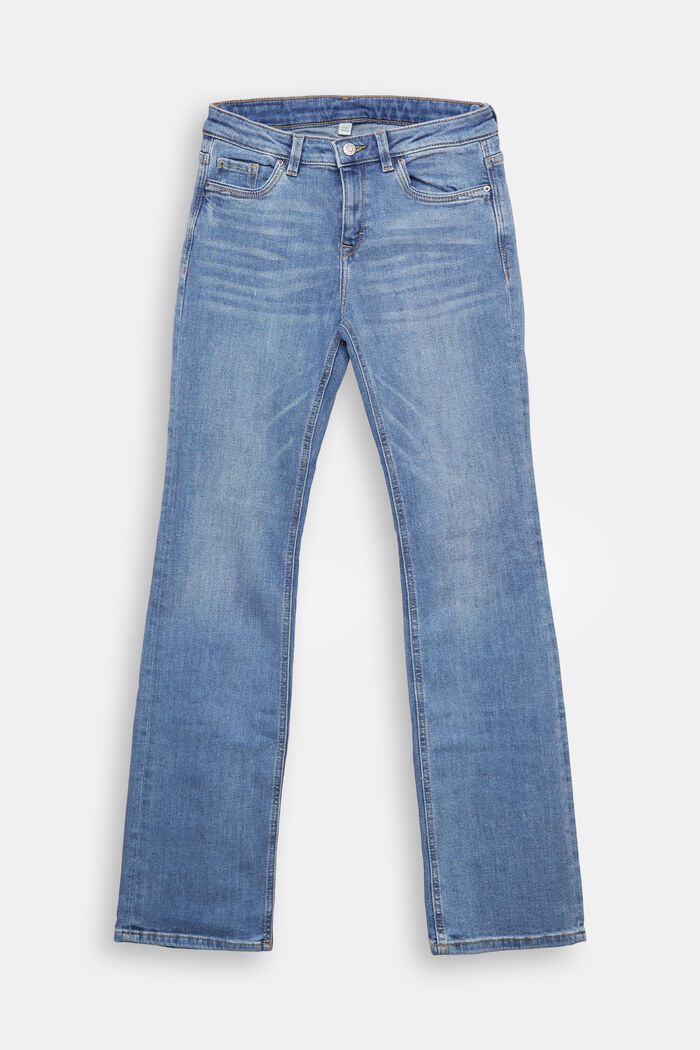 Jeans met veel stretch en biologisch katoen, BLUE MEDIUM WASHED, detail image number 2