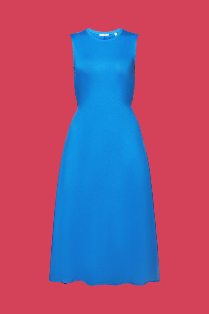 Jersey midi-jurk met vaste banden, BRIGHT BLUE, detail image number 5