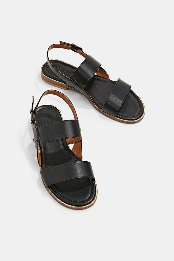 Sandalen met brede bandjes, BLACK, detail image number 6