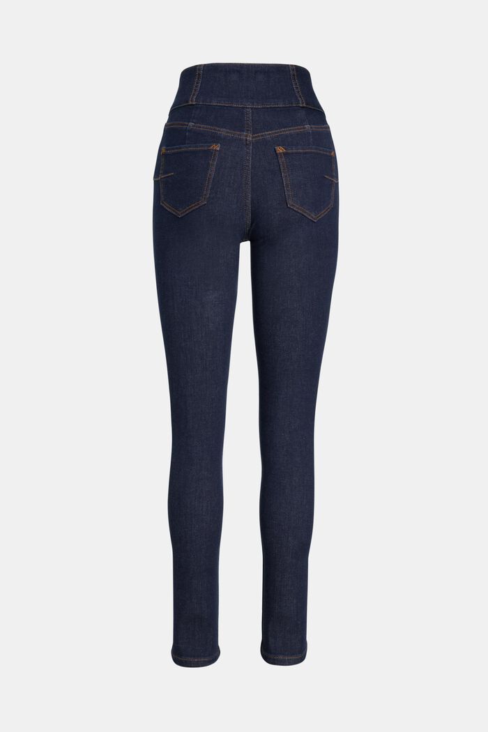 Body Contour: high rise skinny jeans, BLUE DARK WASHED, detail image number 5