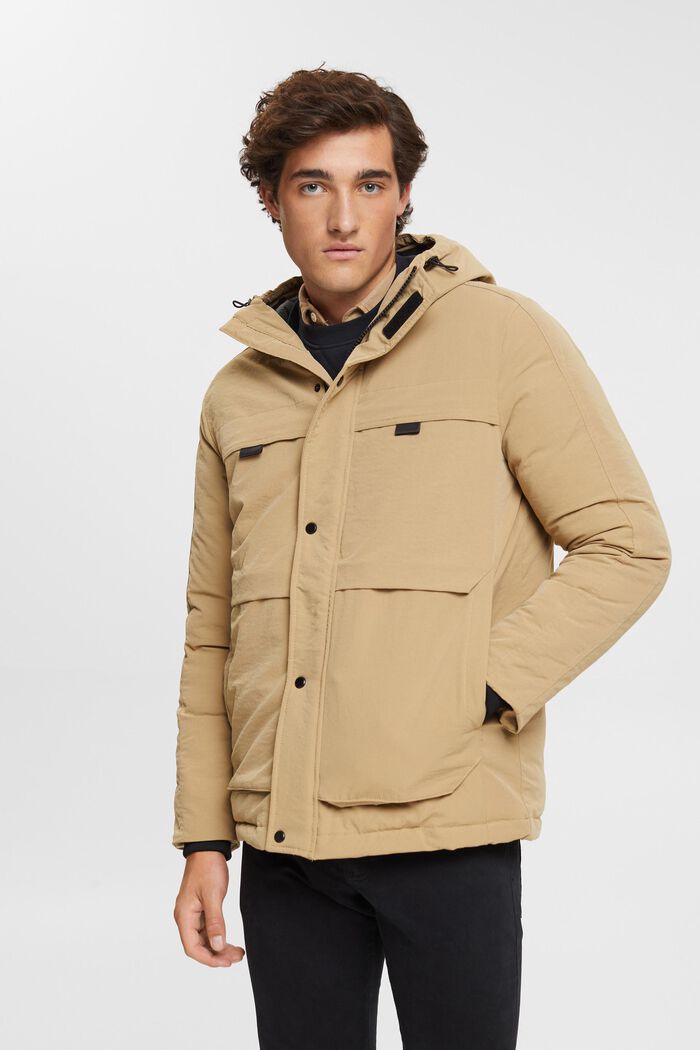 Jackets outdoor woven, KHAKI BEIGE, detail image number 0