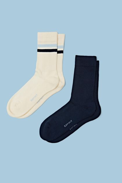 2-pak ribgebreide sokken