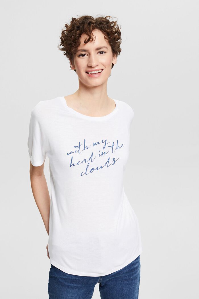 Shirt met tekst van LENZING™ ECOVERO™, WHITE, overview