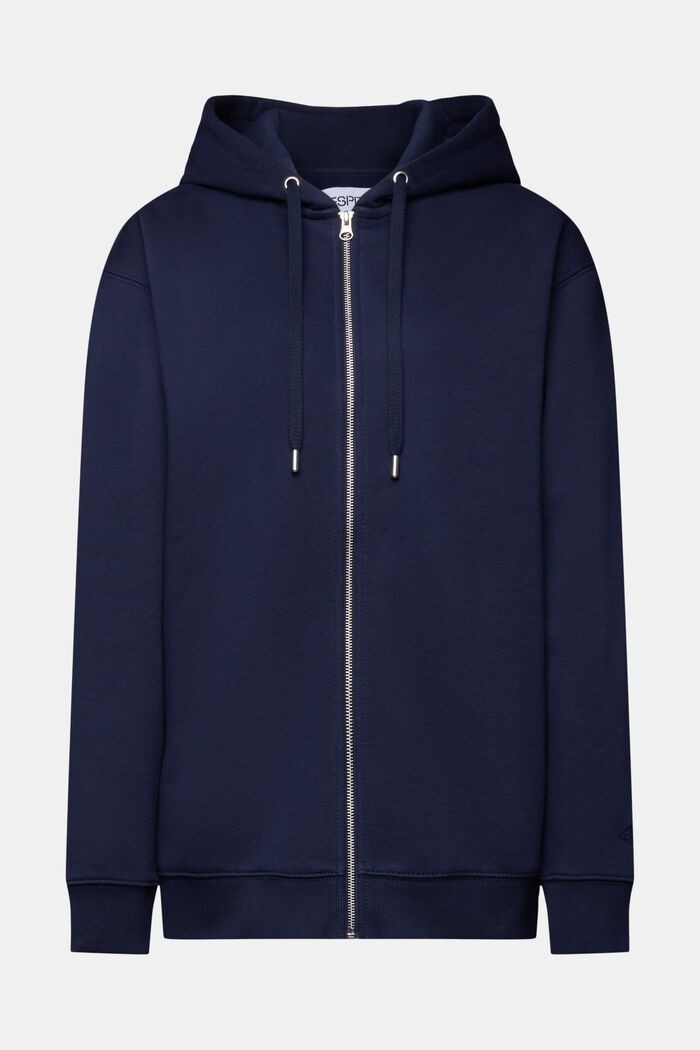 Gerecycled: oversized hoodie met rits, NAVY, detail image number 6